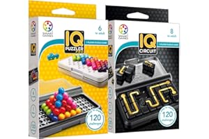 LUDILO Smart Games - Iq Puzzler Pro + Iq Circuit | Board Games Kids 6 Years Old Or Above | Educational Games 6 Years | Board Games Kids | Puzzles Kids