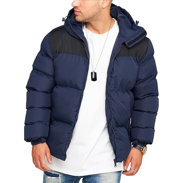 Coole Steppjacke Für Herren – Warme Daunenjacke Mit Kapuze Für Winter & Outdoor-Aktivitäten