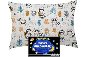 AISAWATE Funda de cojín infantil de 40 x 60 cm, algodón orgánico, funda de almohada para bebé y niño pequeño, con cierre de solapa