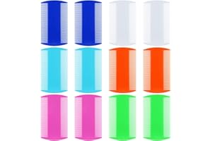 Molain Cat Dog Flea Comb, 12 Pieces Flea Removal Grooming Comb Double Side