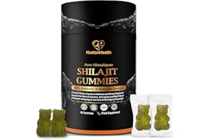 Shilajit Gummies - Gold Grade Pure Himalayan Shilajit, 75% Fulvic Acid & 85+ Trace Minerals - Vegan, Non-GMO, Lab-Tested, Individually Wrapped for Travel - 60 Gummies by NuetonHealth