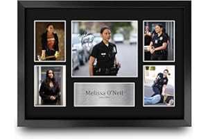 HWC Trading Melissa O'Neil The Rookie Lucy Chen Gifts Printed Signed Autograph Picture for TV Show Fans - A3 Framed