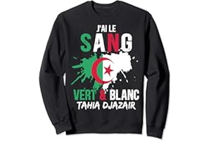 Drapeau Algérie Cadeau Supporter Algérien Équipe Football Sweatshirt
