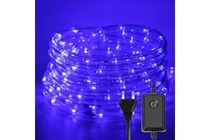 Sonnewelt Tube Lumineux Extérieur 20M 480LED, 8 Modes Guirlande Lumineuse, Tuyau Bande IP44 pour Décorations Intérieures, Noël, Anniversaire, Mariage - Bleu