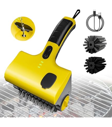 Set 2 Spazzole Per Barbecue Con Testine Di Ricambio - Raschietto In Acciaio Inox - Manico Lungo 40cm E 35cm Per Pulizia Griglie - Foto 8