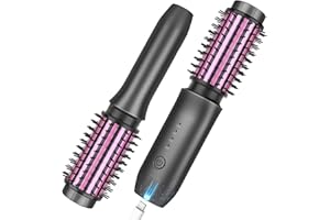 ‎ITAYGA Kabellose Lockenstabbürste, 2024 NEU Tragbare Reise-Lockenstab-Minibürste für Frauen, 7000 mAh USB-aufladbare Lockenstabbürste mit negativen Ionen, Grau