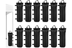 ASMIZ 12 Pack Sand Bags for Weight, Heavy Duty Sandbags for Canopy Legs, Extra Large Canopy Weight Bags for Outdoor Pop Up Tent, Gazebo, Pergola - 21 x 49 cm - Without Sand