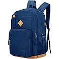 KEOFID Classic School Rucksack for Boys and Girls Teenager, Carry-On Travel Backpack for Men and Women, Anti theft laptop Backpack with USB Charging Port for College(blue 19inches)
