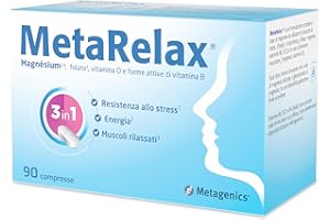 Metagenics - MetaRelax, In Situazioni di Stress, Stanchezza e Tensione Muscolare - 90 Compresse