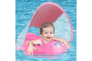 Auniq Natation Bébé Anneau, Siège Flottant de Natation Bébé avec Parasol, Bébé La Natation Bague de Sécurité Bouée Gonflable Apprentissage de la Natation pour Bébé de 6 Mois à 36 Mois