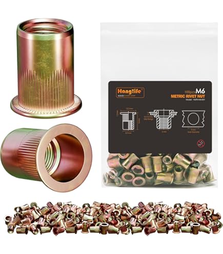 Confezione Da 200 Dadi Per Rivetti Ciechi In Alluminio M6 YMYNY - Foto 2