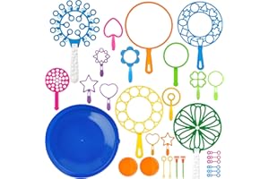 LEGQYJK Kit Bolle di Sapone Giganti per Bambini, 30 Pezzi Bolle di Sapone Bacchetta con Vassoio, Set di Bacchetta Bolle di Sapone per Allaperto Estivi Partys Compleanno Matrimonio