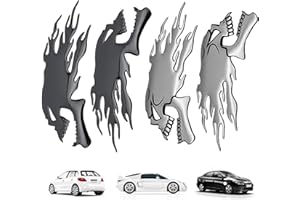 ALUYF 3D Kraftstofftank Flamme Totenkopf Aufkleber,Motorrad Tank Pad Aufkleber,Auto Aufkleber,für Autos, Motorräder, Helme, Kühlschränke, Computer, Mobiltelefone