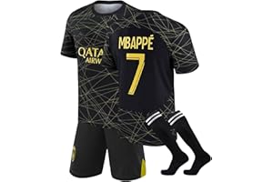 FTRGHNY PSG Maillot de Foot Enfant Homme de Football 22/23 Páris Maillots Domicile/Extérieur Soccer Jersey, Football Ensemble Garçons/Adultes Entrainement T-Shirt et Short avec Chaussettes