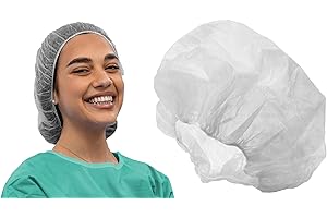 ‎TIGA-MED Tiga-Med Schwesternhauben | 100 Stück | Kopfhauben | Weiß | Hygienehauben Vlieshauben Einmalhauben Baretthauben OP Hauben