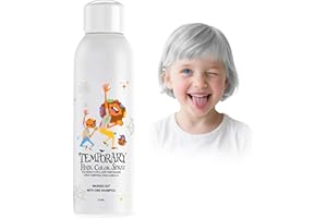 ‎AMZSUDY Weiße Temporäre Haarfärbespray für Kinder, Silberne Sofortige Farbige Haarfärbe-Alternative für Mädchen Jungen Teenager Frauen, Einweg Waschbar, Schnelles Styling für Party Weihnachten Halloween,150ml
