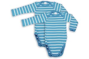wellyou – Langarmbody Baby & Kinder aus 100% Baumwolle – Babybody für Mädchen & Jungen – 2er Set Langarm Baby Body in Größe 50-134 – Made in EU