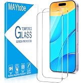 MAYtobe Pack of 2 Screen Protector for iPhone 17 | Tempered Glass Anti-Scratch, Anti-Fingerprint, Bubble Free, 9H Hardness, 0