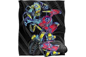LOGOVISION Transformers Blanket, 152 x 127 cm Sketchy Optimus And Bumblebee Silky Touch Super Soft Throw Blanket