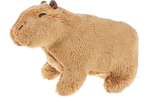 DAWRIS Symulacja Capybara pluszowe zwierzątko, Capybara, przytulanka, dzikie zwierzęta, miękka zabawka, pluszowa, realistyczna, przytulanka dla dzieci i przyjaciół (brązowa)
