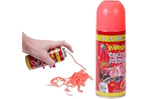 Przydasie Serpentinen-Konfetti-Spray 250 ml Rot – Farbspray für Party, Karneval, Fasching, Geburtstag, Hochzeit, Festival – Dekoration für Kindergeburtstag, Magie-Shows, Abschlussball