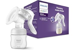 Philips AVENT Handmilchpumpe - einfaches Abpumpen, mit Natural-Motion Technologie, BPA-frei (Modell SCF430/01) Transparent