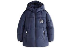 SOLOCOTE Manteau d'hiver pour garçons avec doublure en polaire épais hydrofuge avec capuche Parka pour enfants