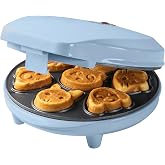 Bestron Waffle Maker for Mini-Cookies, Mini-Cookie with Animal Motif, Waffle Iron for Mini-Cookies, with Baking Pad and Non-S