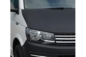 ALVM PARTS & ACCESSORIES Protector para capó delantero negro para adaptarse a T6 Transporter (2016+)