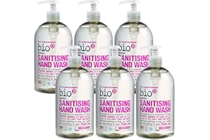 BIO-D COMPANY Bio-D Vegan Friendly Sanitising Hand Wash - 6 x 500ml (Geranium)