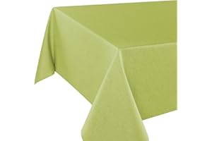 Tischdeckenshop24 Mantel Viena verde Premium, antimanchas, para todo el año, rectangular, 130 x 160 cm