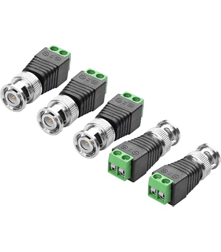 5-Pack BNC Female To RJ45 Male Coaxial Adapter – Barrel Coupler Connector