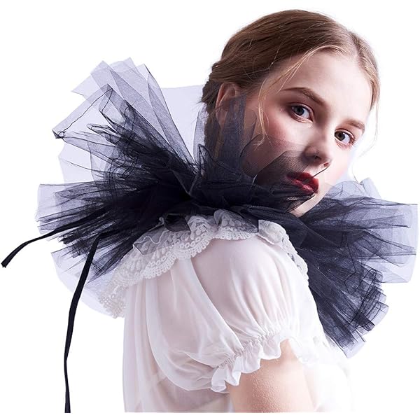 Faux Col Gothique Victorien En Dentelle - Style Steampunk, Renaissance - Pour Cosplay, Halloween, Femme - Fermeture Velcro