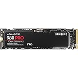 Samsung 980 PRO M.2 NVMe SSD (MZ-V8P1T0BW), 1 TB, PCIe 4.0, 7,000 MB/s Read, 5,000 MB/s Write, Internal Solid State Drive