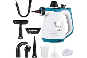 Irishom Handheld Steam Cleaner 1050W High Temperature Pressurized Steam Cleaning Tool with 9PCS Accessory Portable Multifunction Steamer for Kitchen Sofa Bathroom Car Window