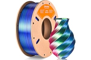ERYONE PLA Silk Shiny 3D Printer Filament 1.75mm, Triple Silk PLA Filament, Coextrusion Silk PLA Filament, Multicolor PLA, +/- 0.03mm, 250g(0.55lbs)/Spool, Red Blue Green