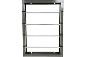 BISupply Wall Mount Electrical Wire Spool Rack Holder - 4 Rod Cable Rack for Ribbon, Filament, Automotive Wiring Storage