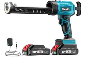 Uaoaii Pistola Silicone a Batteria Compatibile con Makita 18V-batteria, Pistola Elettrica per Silicone con Batteria da 2000 mAh, Luce LED e 4 Velocità per Cartucce da 300 ml, Sigillatura, Spatole