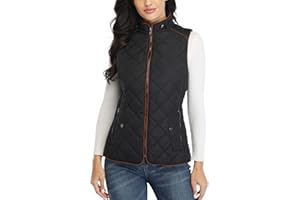 Wudodo Gilet Duvet Femme Ultra Chaud Veste sans Manche Col Roulé Grande Taille Hiver Doudoune