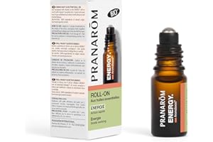Pranarôm - Aromaboost Energy Bio - Roll-on Olfactif Énergie - Réduit la Fatigue Physique et Mentale - Action Immédiate - Huile Essentielle Bio de Pin Sylvestre - 5 ml
