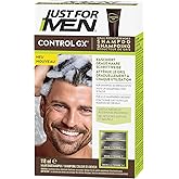 Just For Men Control GX, Şampuan Et Colorante Pour Cheveux Blancs Pour Hommes, Avec De L'Huile De Noix De Coco Et De L'Aloe V