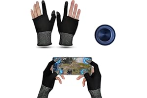 BAYINBROOK PUBG Mobile Game Finger Sleeve,Touchscreenhandschuhe, leitfähige Faserfingerspitzen, atmungsaktiv, schweißfest, rutschfest, ultradünn, geeignet für Android IOS-Handyspiele (1 Pair)