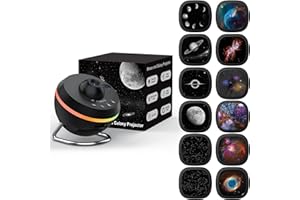 ‎AINAEL Ainael Sternenhimmel Projektor, Galaxy Star Planetarium Weltraum Sternenprojektor Nachtlicht mit Lichtstreifen, Meteor and Galaxy Projektor & 2 Discs Set für Kind Erwachsene Geschenk