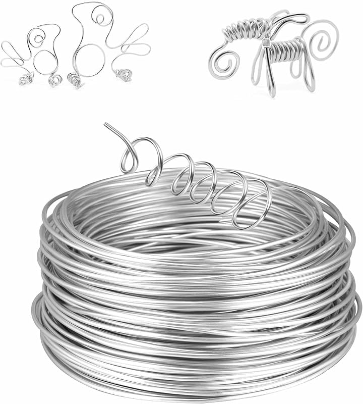 TECHZOCO Galvanized Iron Wire, Floral Wire, Craft Wire, Roll, Plasticized Steel Wire, Flexible Tie Wire, DIY Wire, Diameter 1.2 mm, Length 50 Metres