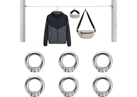 6 st ringmutter M8 304 rostfritt stål öglemutter ögonskruv för dekoration blomkrukor gungställning m - Amazon Deal & Rabatt