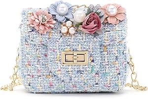 SUNNEE Little Girls Handbags Mini- Shoulder Bag with Mini Flap Bag Wallet Bag Crossbody Bag for Girls Kids Toddler Age 2-5 Years Old