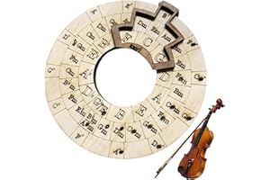 Garzenth Wooden Melody Tool, Chord Scale Instrument Transposition Tool Circle of Fifths Chord Wheel Tool Musicians Practice Aids for Chords Notes Key Signature(size:1pc)