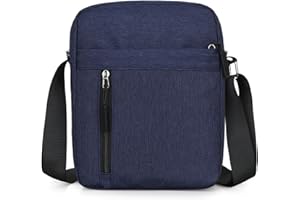 Aucuu Męska torba na ramię, torba Oxford, torba crossbody, wodoodporna męska mała torba boczna, torebka na co dzień, torba kurierska z zamkiem błyskawicznym i regulowanym paskiem, lekka torba na