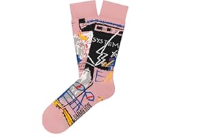 Jimmy Lion Calcetines con estampados de Basquiat, fabricados en algodón peinado de primera calidad. Talla 36-40 | 41-46 en media caña. ¡Camina con estilo!