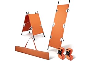 Pulox Krankentrage KTG-100 - Professionelle Erste-Hilfe-Trage, klappbare und stabile Notfalltrage, mobile Patiententrage aus Aluminium